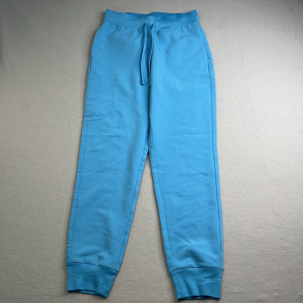 Mandala Jogger Scrub Pants Womens XS Sky Blue Cargo Stretch Waist Medical Pant